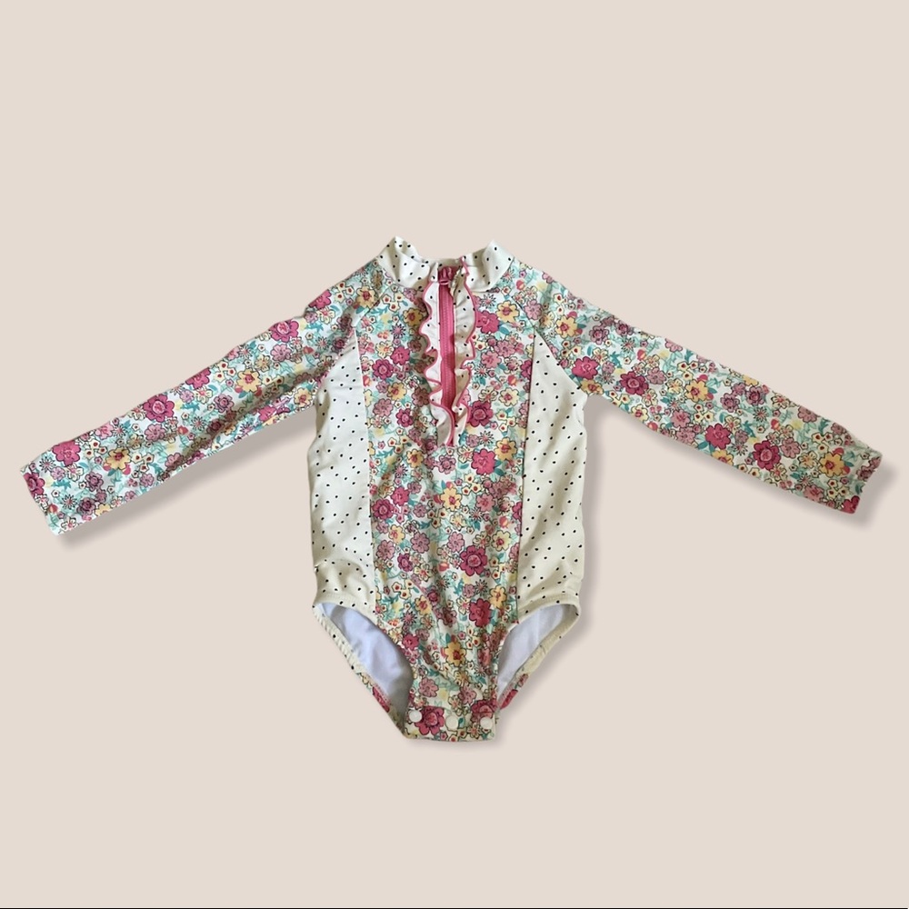 Jessica Simpson Swimsuit 24M Floral Rash Guard